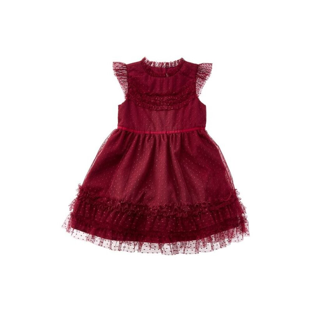 Janie And Jack Girls Dot Tulle Dress, Pink
